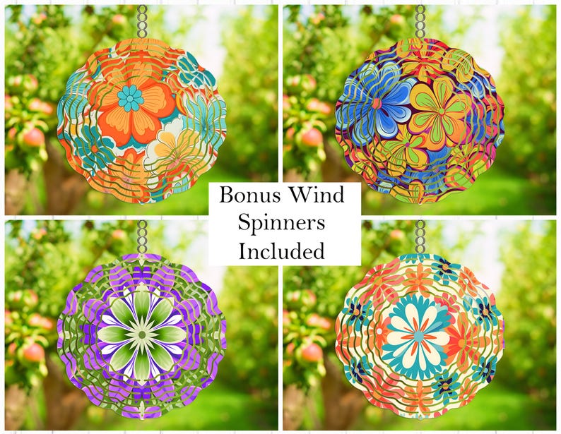 Mandala Wind Spinner PNG: Colorful Sublimation Design (digital Download ...