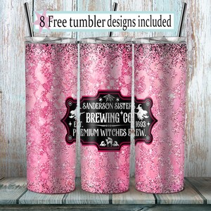 20 Oz Skinny Tumbler Wrap Png Premium Witches Brew Design - Etsy