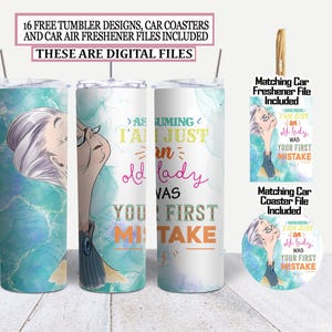 Lustige alte Dame 20 Unzen Tumbler Sublimationsdesign (digitaler Download)