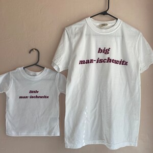 BUNDLE: Big/Little Man-ischewitz shirt, kids adult matching, father&#39;s day shirt, jewish, jewish shirt, baby announcement, Judaica clothing
