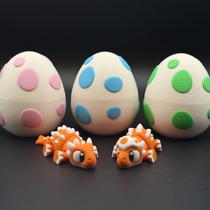 Flexi Ankylosaurus Dinosaur Figure Optional Egg - 3D Printed Figure Party Favors