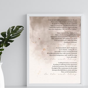 Do The Next Thing | Elisabeth Elliot Quote | Printable Art | Christian Downloadable Art | Faith Inspired Quote | Christian Sayings Wall Art