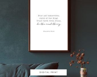 Elisabeth Elliot Quote, Do The Next Thing, Grey and White, Christian Wall Art, Digital Print