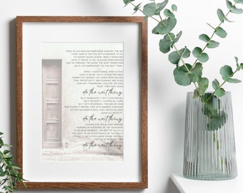Do The Next Thing Poem | Elisabeth Elliot Quote | Christian Poem | Digital Wall Art Print | Trust Jesus