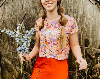 Eloise Wildflower Crop Tee