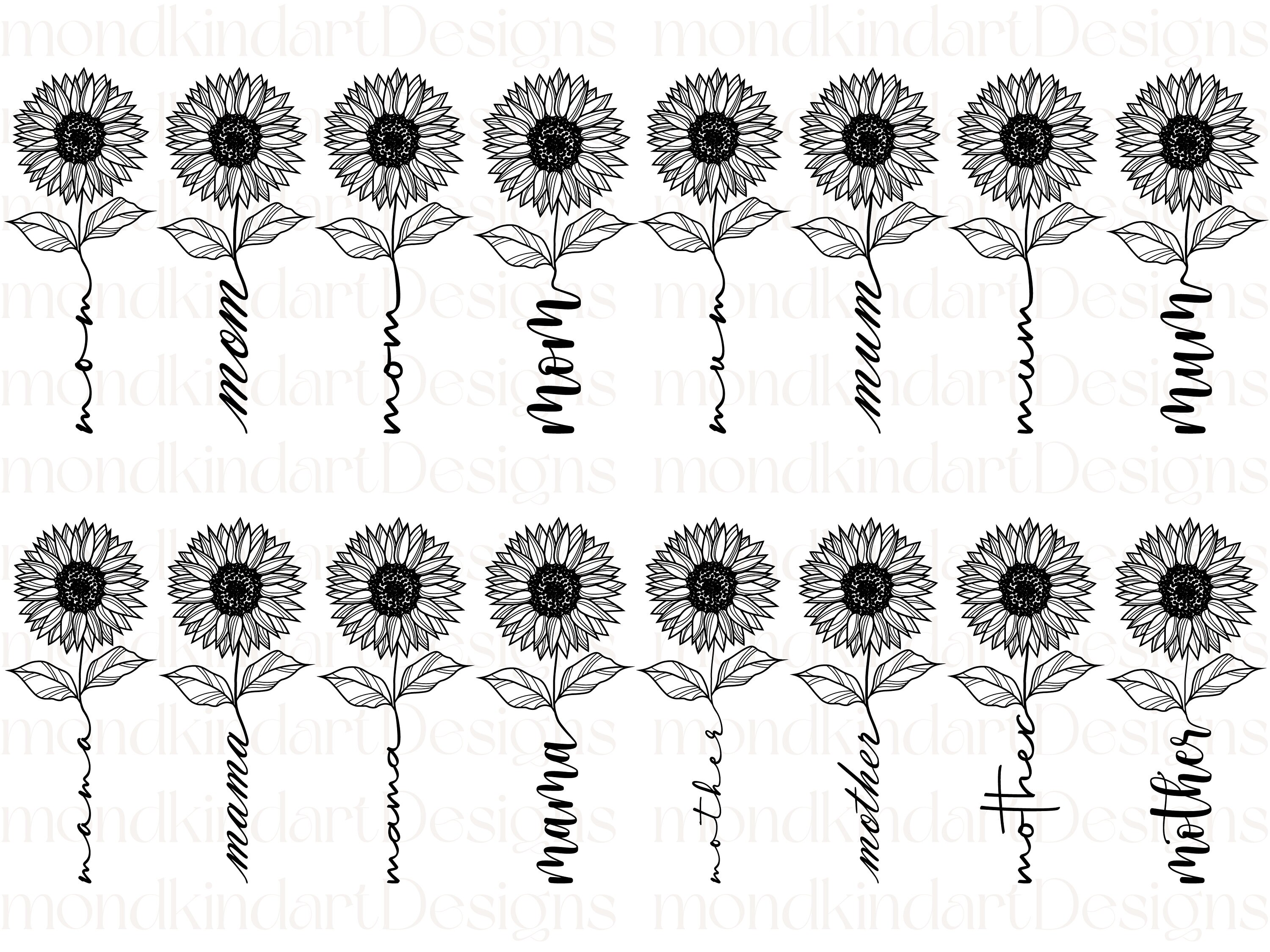 Flower Mom Svg Bundle Floral Mom Svg Files for Cricut Mothers - Etsy