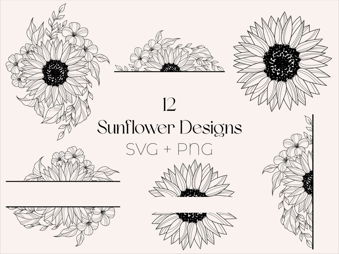 Sunflower Svg Bundle Flower Svg File for Cricut Floral Svg - Etsy Ireland