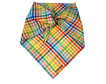 Skittles Bandana ~ Tie On Bandana ~ Rainbow Dog Bandana ~ Spring Dog Bandana ~ Stijlvolle Dog Bandana ~ Accessoires voor huisdieren