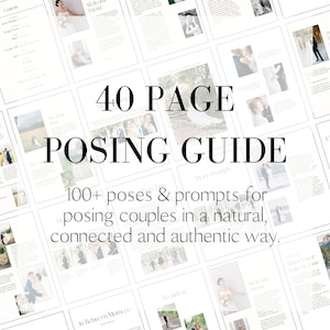 The Ultimate Couples Posing Guide | posing prompts for photographers | authentic and natural wedding poses for couples digital download