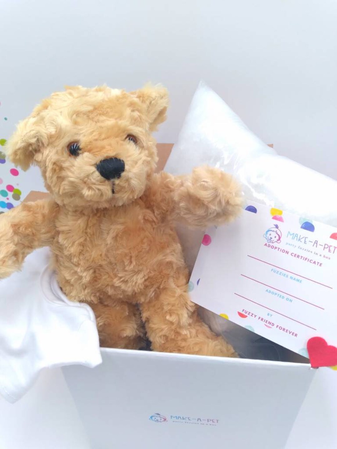 10 Unstuffed Teddy Bear Kit With White Tshirt, Unstuffed Classic Teddy