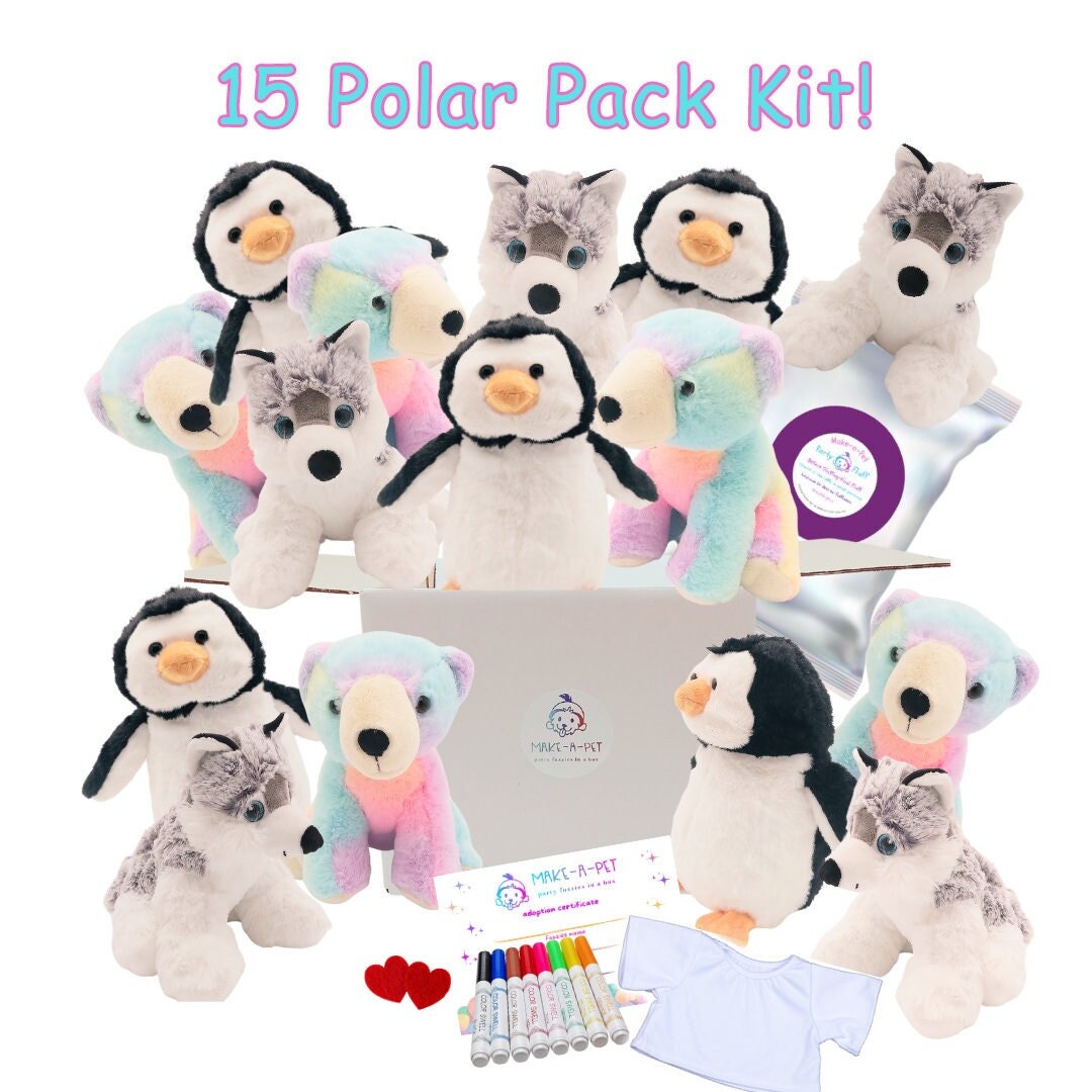 10 Polar Party 15 Pack Make Your Own Stuffed Animal Kit With/without T ...