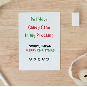 Tarjeta de Navidad para el esposo / Tarjeta de Navidad para el esposo / Tarjeta de Navidad atrevida / Tarjeta de Navidad para el novio / Tarjeta de Navidad para el novio