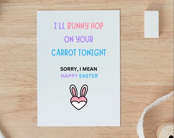 Dirty Easter Funny Adult Easter Card | Dirty Spring Holiday Card Easter Candy For Husband For Wife For Boyfriend For Girlfriend FWB Card