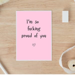 Tarjeta de orgullo por ti, tarjeta de felicitaciones por graduación, nuevo trabajo o promoción, tarjeta de aliento de bien hecho, regalo de logro, orgulloso de ti