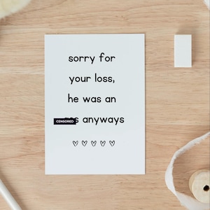 I'm sorry, sympathy card, in sympathy greeting card, thinking of you bereavement condolence grieving card, break up card, I'm sorry cards