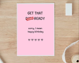 Dirty Birthday Card for Him, Raunchy Birthday Card for Husband, Boyfriend Birthday Card, Birthday Gift, Birthday Cards for boyfriend