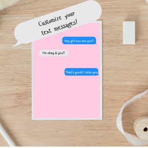 Cadeau personnalisé par SMS, carte SMS, cadeau personnalisé pour petit ami, cadeau personnalisé pour petite amie | carte postale pour lui | Carte d'anniversaire , Anniversaire,
