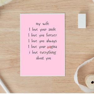 Tarjeta de aniversario para esposa, Tarjeta de aniversario divertida para esposa, Tarjeta de aniversario de él, Tarjeta divertida para esposa, Tarjeta de cumpleaños de esposo