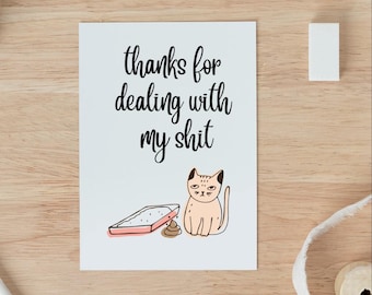 Funny Anniversary Card, Cat Meme, Happy Wedding Anniversary, Cute Gift for Husband, Wife, Boyfriend, Girlfriend,  Her or Him, Father's Day