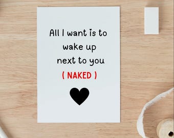 Valentinstag Karte für Mann | Ehemann Jahrestag Karte | Raunchy Jubiläum Karte | Karte für Freund | Freund-Karte