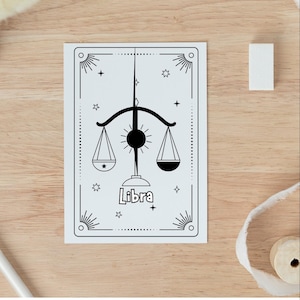 Tarjeta de cumpleaños del signo del zodíaco Libra para él, tarjeta de cumpleaños atrevida para esposo, tarjeta de cumpleaños para novio, tarjeta, regalo de cumpleaños, tarjeta de aniversario