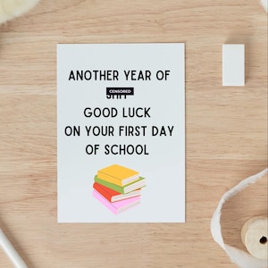 Funny  High School First Day Of School Card, Greeting Card, Back To School Card, Teacher Card, Student Card, Back To School Cards, Greeting