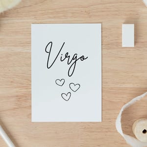 Cartão de aniversário de Virgem, presente de Virgem, impressão de Virgem, presente de horóscopo, cartão para Virgem, cartão do zodíaco, cartão de aniversário engraçado, Virgem