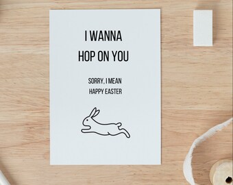 Dirty Easter Funny Adult Easter Card | Dirty Spring Holiday Card Easter Candy For Husband For Wife For Boyfriend For Girlfriend FWB Card