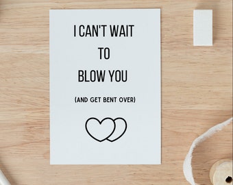 Dirty Love Card for Him, Raunchy Love Card for Husband, Boyfriend Love Card, Pun Card, Boyfriend Gift,Anniversary Card