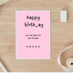 Cartão de aniversário sujo para ele, cartão de aniversário atrevido para o marido, cartão de aniversário do namorado, cartão de trocadilho, presente de aniversário, cartão de aniversário
