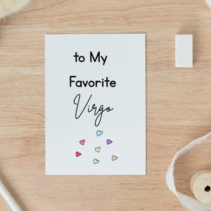 Tarjeta de cumpleaños de Virgo, regalo de Virgo, impresión de Virgo, regalo del horóscopo, tarjeta para Virgo, tarjeta del zodiaco, tarjeta de cumpleaños divertida, Virgo