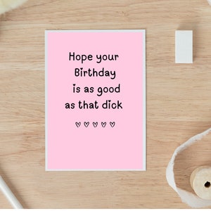 Cartão de aniversário sujo para ele, cartão de aniversário atrevido para o marido, cartão de aniversário do namorado, cartão de trocadilho, presente de aniversário, cartão de aniversário