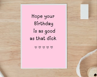Carte d'anniversaire sale pour lui, carte d'anniversaire torride pour mari, carte d'anniversaire de petit ami, carte de jeu de mots, cadeau d'anniversaire, carte d'anniversaire