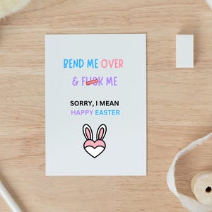 Vuile grappige paaskaart voor volwassenen | Vuile lente Feestdagenkaart Pasen Snoep voor man Voor vrouw Voor vriend Voor vriendin FWB-kaart