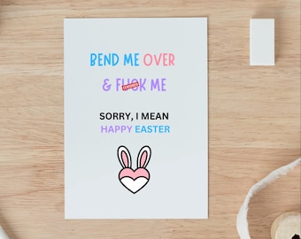 Dirty Easter Funny Adult Easter Card | Dirty Spring Holiday Card Easter Candy For Husband For Wife For Boyfriend For Girlfriend FWB Card