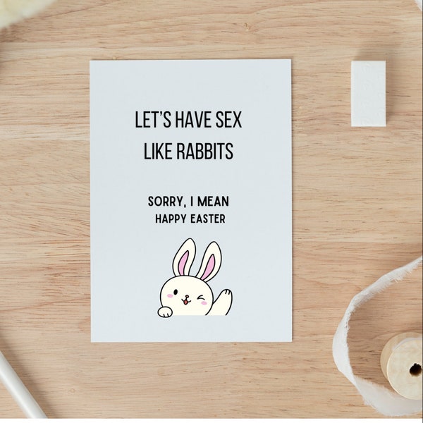 Dirty Easter Funny Adult Easter Card | Dirty Spring Holiday Card Easter Candy For Husband For Wife For Boyfriend For Girlfriend FWB Card