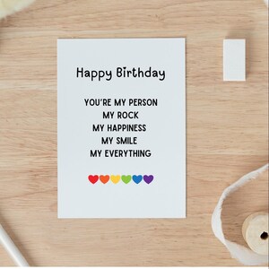 Tarjeta de cumpleaños LGBTQ para él, tarjeta de cumpleaños para novia, tarjeta de amor para novia, tarjeta de juego de palabras, regalo LGBTQ, tarjeta gay, cumpleaños gay