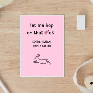 Pascua sucia divertida tarjeta de Pascua para adultos / tarjeta de vacaciones de primavera sucia caramelo de Pascua para el marido para la esposa para el novio para la novia tarjeta FWB