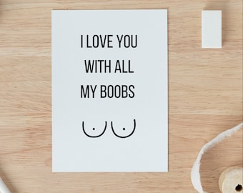 Dirty Love Card for Him, Raunchy Love Card for Husband, Boyfriend Love Card, Pun Card, Boyfriend Gift,Anniversary Card