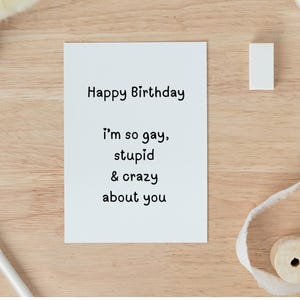 LGBTQ Geburtstag Liebeskarte für ihn, Geburtstagskarte für Freundin, Freundin Liebeskarte, Wortspiel Karte, LGBTQ Geschenk, Gay Karte, Gay Geburtstag