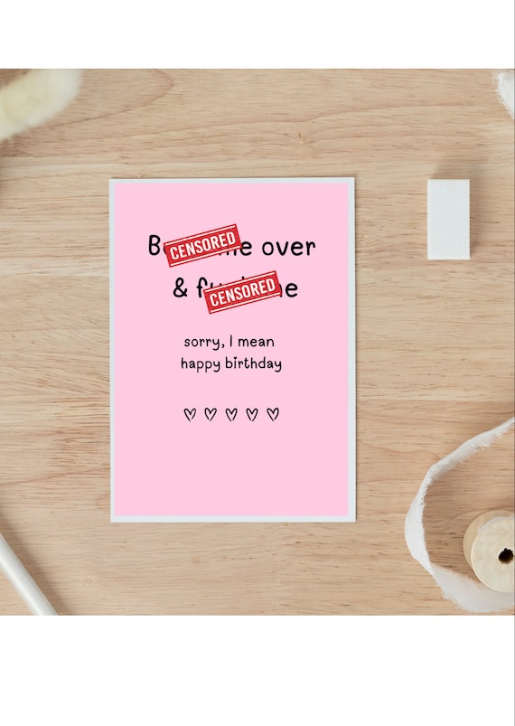 Dirty Birthday Card for Him, Raunchy Birthday Card for Husband, Boyfriend Birthday Card, Pun Card, Birthday Gift, Birthday Cards, Birthday