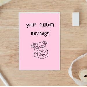 Tarjeta navideña personalizada de mascotas, saludo de cumpleaños con retrato de mascota, tarjeta personalizada para mascotas, lindo regalo para papá perro, tarjetas para papá gato