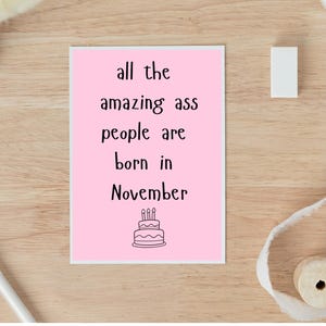 Carte d'anniversaire drôle de novembre pour mari, cartes d'anniversaire drôles pour votre homme, carte d'anniversaire pour un ami, carte d'anniversaire drôle pour lui