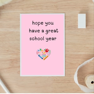 "Happy Erster Tag der Schulkarte, Grußkarte, Schulanfangkarte, Lehrerkarte, Studentenkarte, neuer Lehrer, Schulanfangkarten, Grußbild