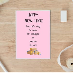 Carte pour maison neuve, Carte de pendaison de crémaillère, Cadeau pour une nouvelle maison, Carte pour le jour du déménagement, Cadeau pour agent immobilier, Cadeau de félicitations pour une nouvelle maison, Nouveau départ 2024