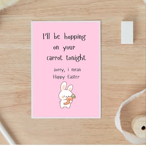 Pascua sucia divertida tarjeta de Pascua para adultos / tarjeta de vacaciones de primavera sucia caramelo de Pascua para el marido para la esposa para el novio para la novia tarjeta FWB