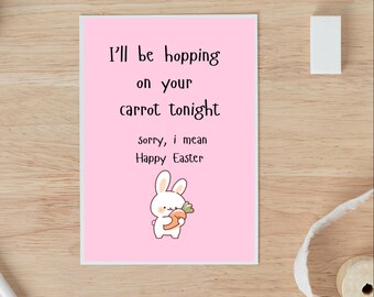 Dirty Easter Funny Adult Easter Card | Dirty Spring Holiday Card Easter Candy For Husband For Wife For Boyfriend For Girlfriend FWB Card