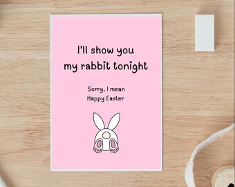 Dirty Easter Funny Adult Easter Card | Dirty Spring Holiday Card Easter Candy For Husband For Wife For Boyfriend For Girlfriend FWB Card
