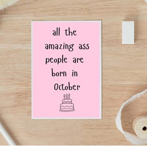 Grappige verjaardagskaart oktober voor man, grappige verjaardagskaarten voor je man, verjaardagskaart voor vriend, grappige verjaardagskaart voor hem