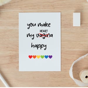 LGBTQ-verjaardag liefdeskaart voor haar, liefdeskaart voor vriendin, vriendin liefdeskaart, woordspelingkaart, LGBTQ-cadeau, homokaart, homoverjaardag